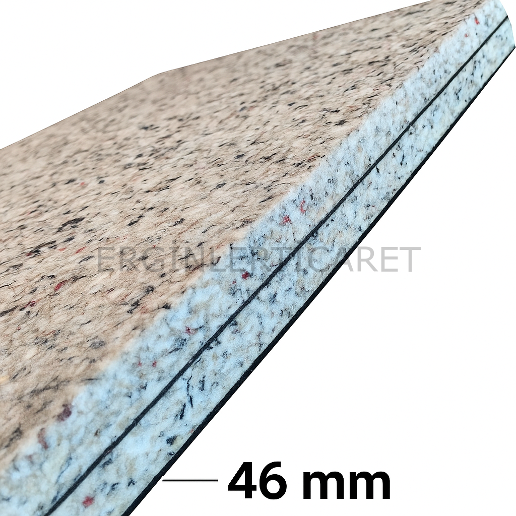 46 mm Çift Bariyerli Keçeli Ses Yalıtım Malzemesi | Erpan veya Bondex