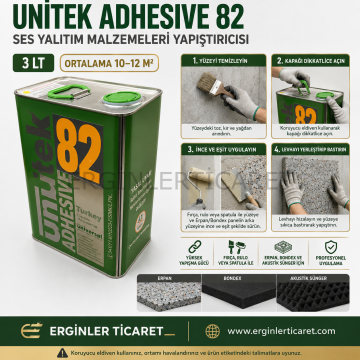 Unitek Adhesive 82 3 lt | Ses Yalıtım Yapıştırıcısı