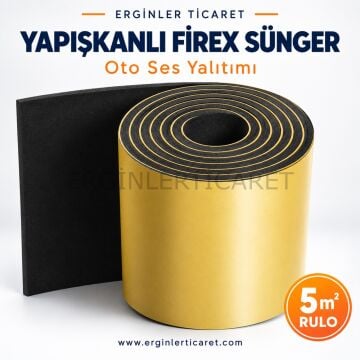 Erpan Oto Ses Yalıtımı Yapışkanlı Firex Sünger (5 m2 Top Halinde)