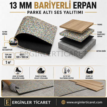 Laminat Parke Altı Ses Yalıtımı Erpan 13mm 100X100