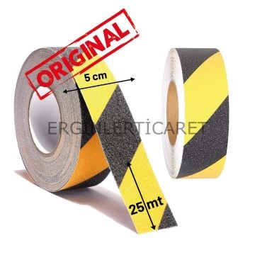 Merdiven Kaydırmaz Bant Sarı-Siyah 5cm x 25mt