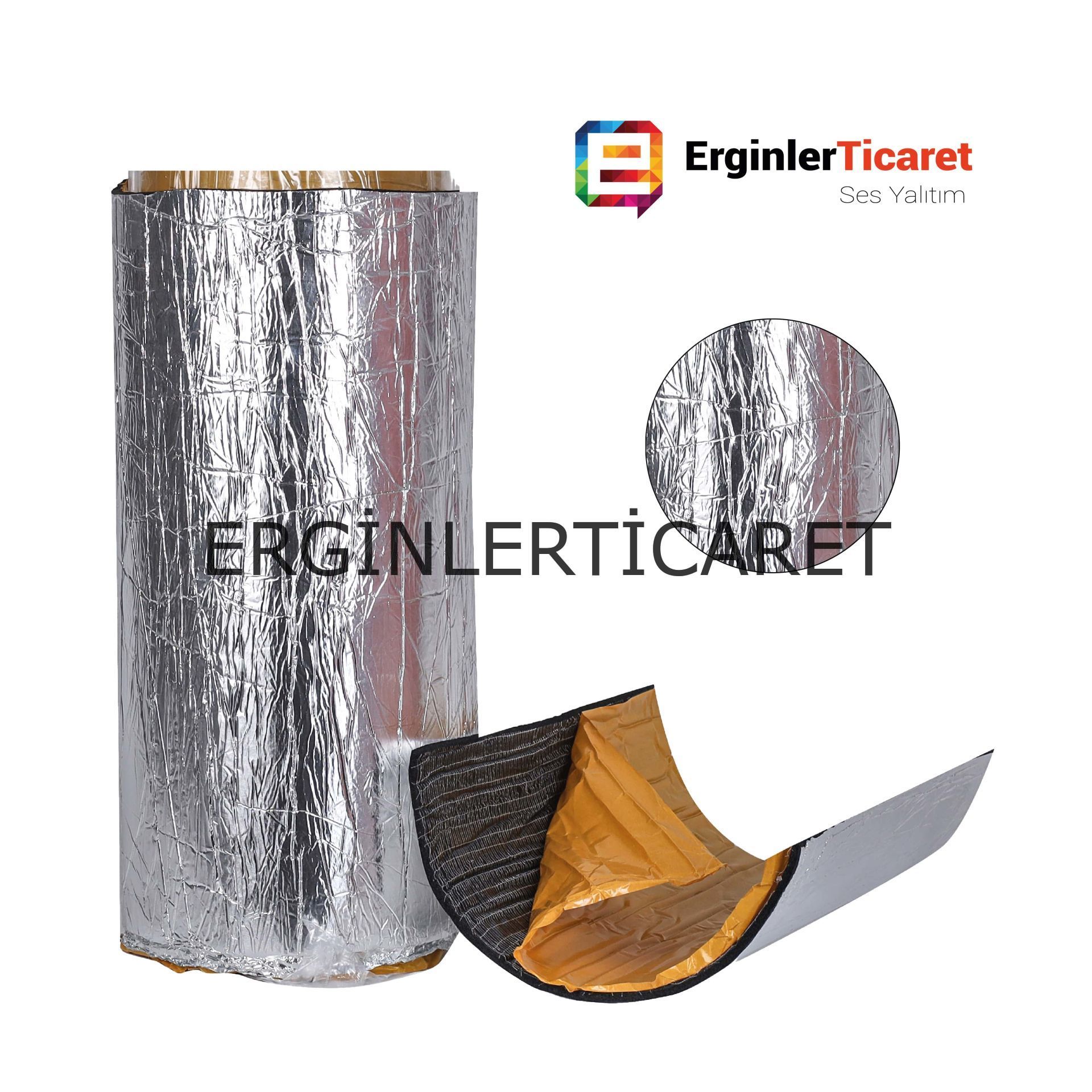 Folyolu Oto Ses Yalıtımı Kauçuk Köpüğü 9mm  100cm x 100cmm
