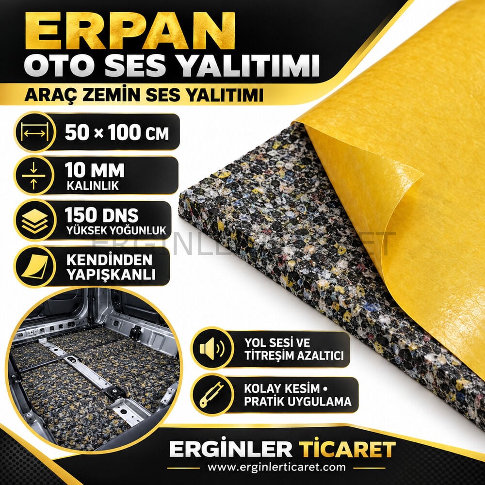 Oto Ses Yalıtımı Erpan Bantlı 10mm 50x100cm