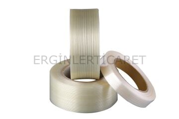 Boyuna Lifli Bant 12mm x 50mt | İnce Cam Elyaf Takviyeli Bant