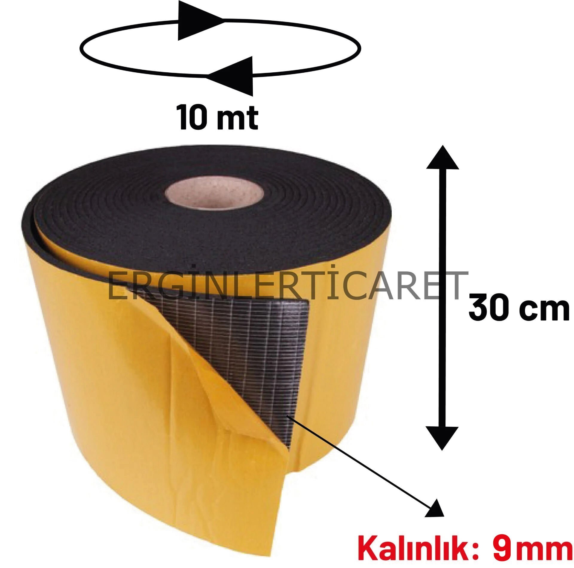 Oto Ses Yalıtımı 30 cm 10 mt 9 mm Kalınlık