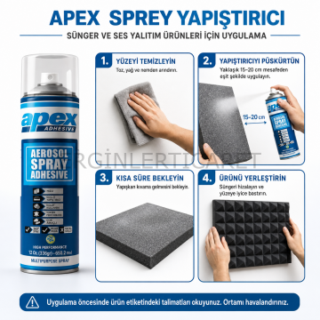 Sünger Kumaş Yapıştırıcı – Akustik Yapıştırıcı Apex