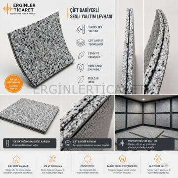 36 mm Çift Bariyerli Erpan Ses Yalıtımı Levhası