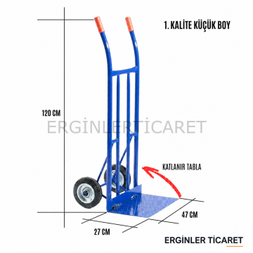 Küçük Boy Katlanır Tablalı Yük Taşıma El Arabası