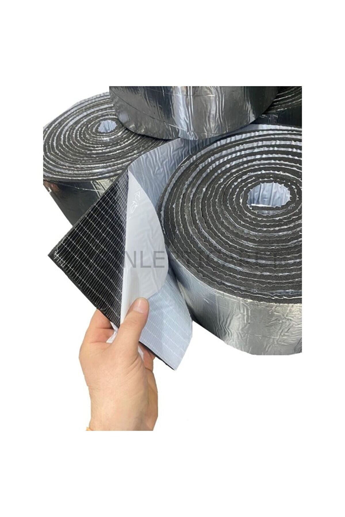Kauçuk Bant Oto Ses Yalıtımı 9mm Alüminyum Folyolu 20cm X 10mt