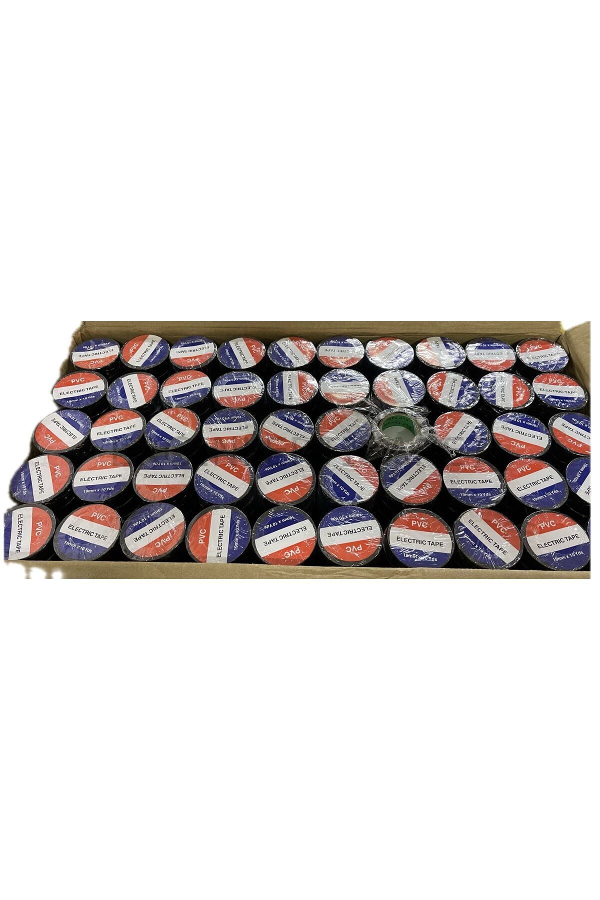 Elektrik İzole Bant 500 adet Bant Elektrikçi Bantı 19mmx10yrd 1 koli