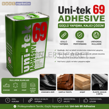 Uni-Tek 69 Polikloropren Esaslı Evrensel Yapıştırıcı – Güçlü Kontak Yapıştırıcı 3kg