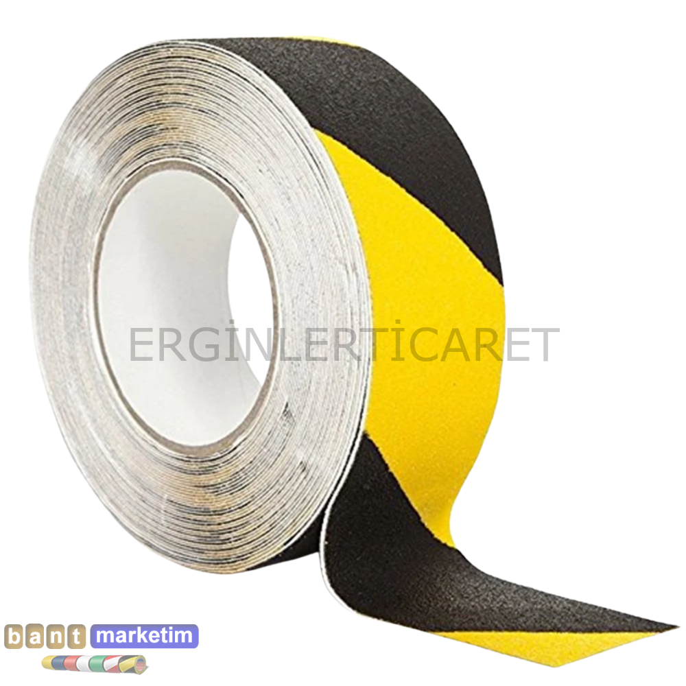Merdiven Kaydırmaz Bant 5cm X 25m Merdiven Kaymaz Sarı Siyah