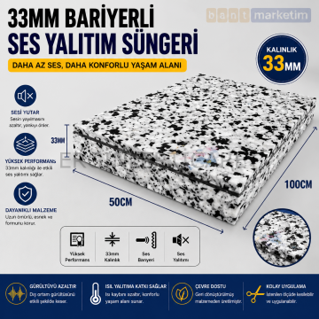 Bariyerli Bondex 33mm 180 Dns %90 Ses Keser 50CMx100CM