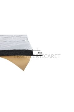 Araç Oto Ses Yalıtım Alüminyum Kauçuk Levha 6mm 50cmx50cm