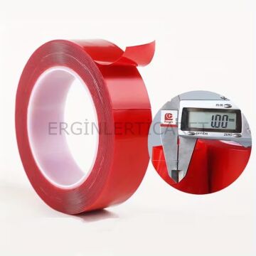 Silikon Çift Taraflı Montaj Bandı Şeffaf 10 mm x 5 Metre – Güçlü Yapışkanlı Tape