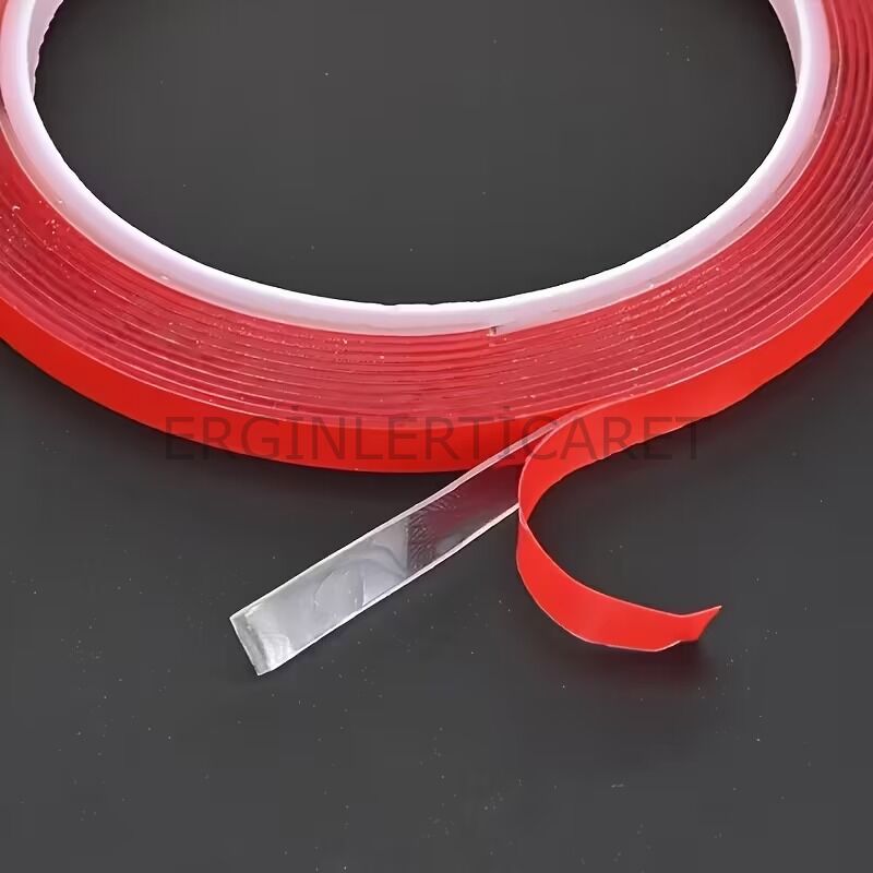 Silikon Çift Taraflı Montaj Bandı Şeffaf 10 mm x 5 Metre – Güçlü Yapışkanlı Tape