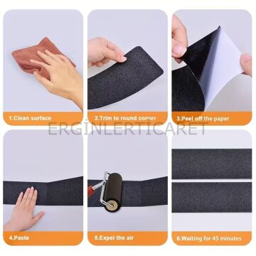 Merdiven Ve Zemin Kaydırmaz Kaymaz Bant 50mm X 25mt Siyah