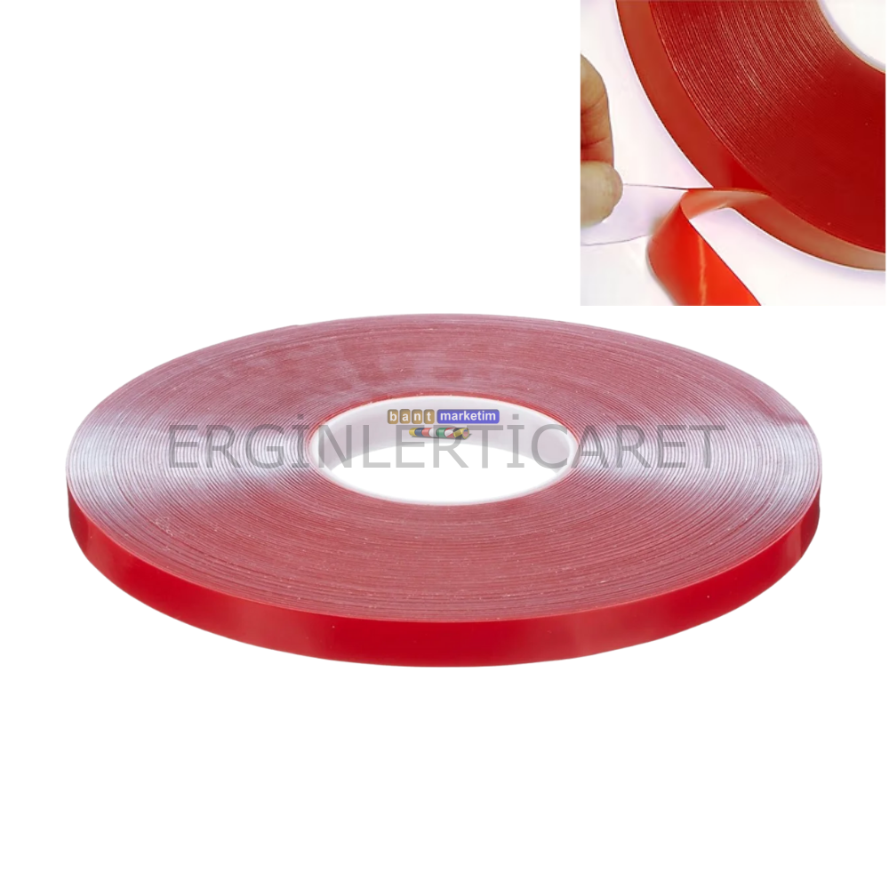 Silikon Çift Taraflı Montaj Bantı Şeffaf Tape 19mm X 33mt