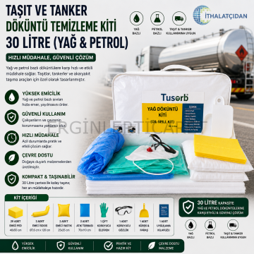 Taşıt Ve Tanker Döküntü Temizleme Kiti 30 Litre (Yağ Ve Petrol)