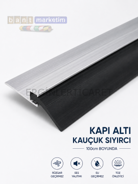 Kapı Altı Alüminyum Sıyırıcı Kauçuk 100 Cm