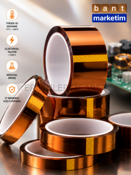 Isıya Dayanıklı Kapton Bant 19mmx33mt
