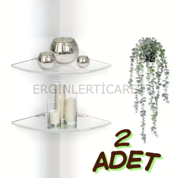2 Adet 8mm Pleksi Hayalet v Raf | Banyo Mutfak Organizer Düzenleyici Metal Ayak Bağlantlı 18cm