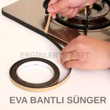 Eva Neopren Conta Sünger Bantlı Sızdırmazlık Bandı 3mm Kalınlıkta 30mmx20mt