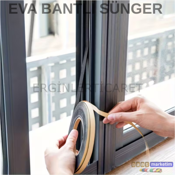 Eva Neopren Conta Sünger Bantlı Sızdırmazlık Bandı 10mm Kalınlıkta 40mmx10mt