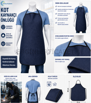 Kaynakçı Önlüğü Kot, Kaynak önlüğü Isıya Dayanıklı 1. kalite