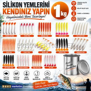 Silikon Balık Yemi Hammaddesi 1 KG – Evde Silikon Yem Yapımı İçin Sıvı Silikon (20 Shore)