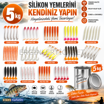 Silikon Balık Yemi Hammaddesi 5 KG – Evde Silikon Yem Yapımı İçin Sıvı Silikon (15 Shore)