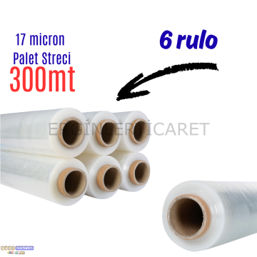 Palet Ambalaj Streci Streç Film 50cm*300metre 6adet (1koli)