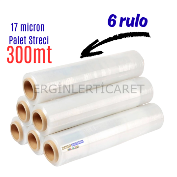 Palet Ambalaj Streci Streç Film 50cm*300metre 6adet (1koli)