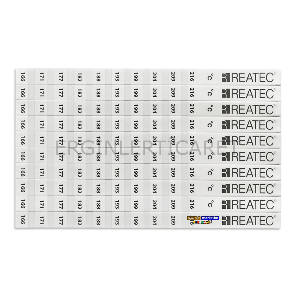 Sıcaklık Ölçüm Etiketi Isı Ölçer Ölçüm Aralığı 199 °c - 260 °c (10adet)