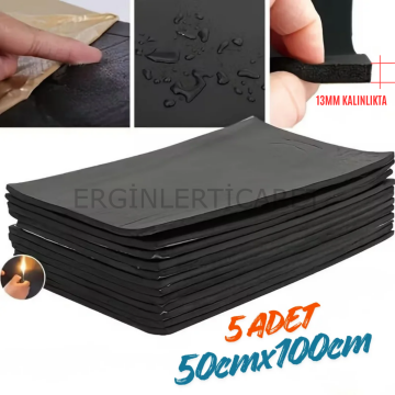 Ticari Araç Karavan Panelvan Oto Ses Yalıtım Malzemesi 13mm Kalınlıkta 50cmx100cm (5Adet)